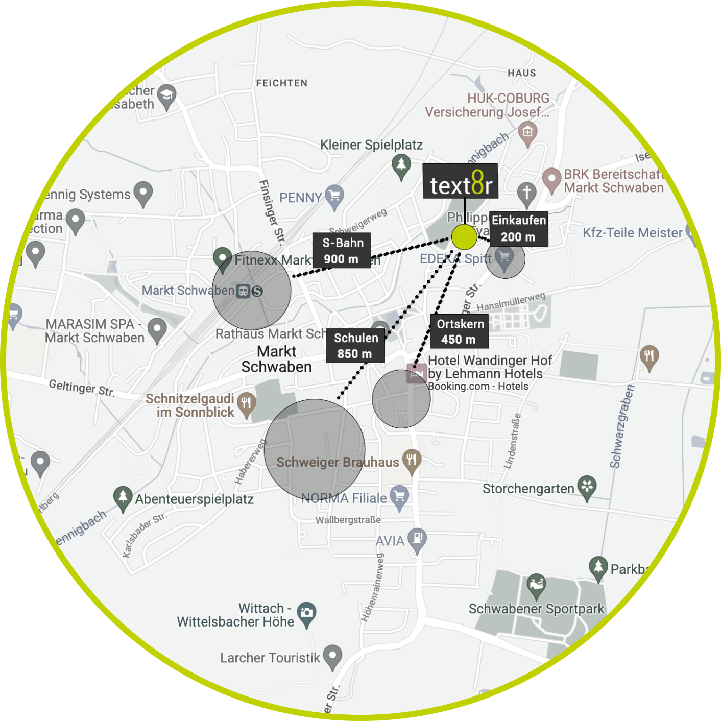 Karte von Markt Schwaben